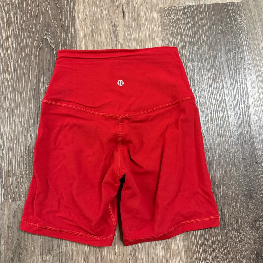 Lululemon Dark Red Align Shorts - Picture 2 of 2